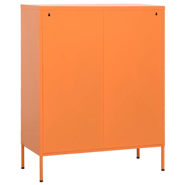 Orangefarbener Lagerschrank Firinel 80x35x101,5cm (Stahl)
