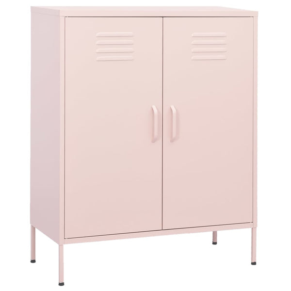 Rosa Vorratsschrank Firinel 80x35x101,5cm (Stahl)