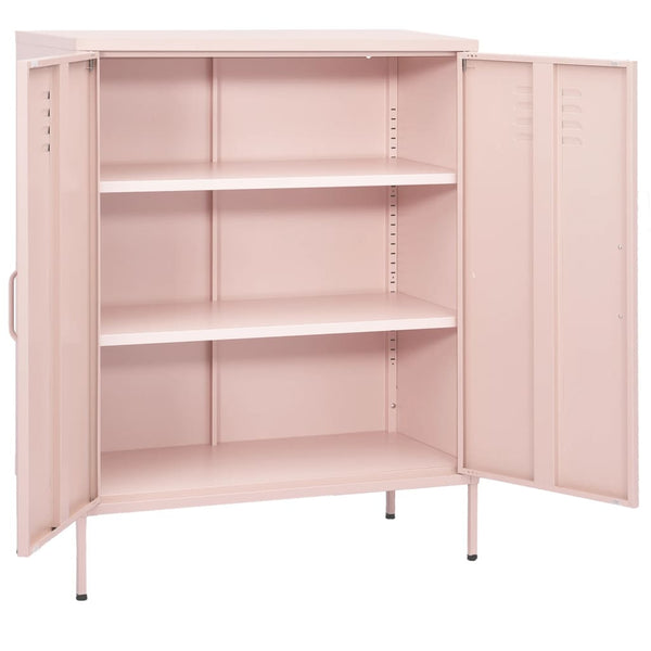 Rosa Vorratsschrank Firinel 80x35x101,5cm (Stahl)
