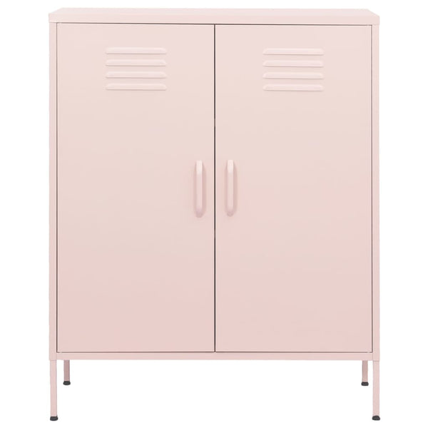 Rosa Vorratsschrank Firinel 80x35x101,5cm (Stahl)