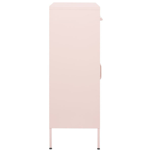 Rosa Vorratsschrank Firinel 80x35x101,5cm (Stahl)