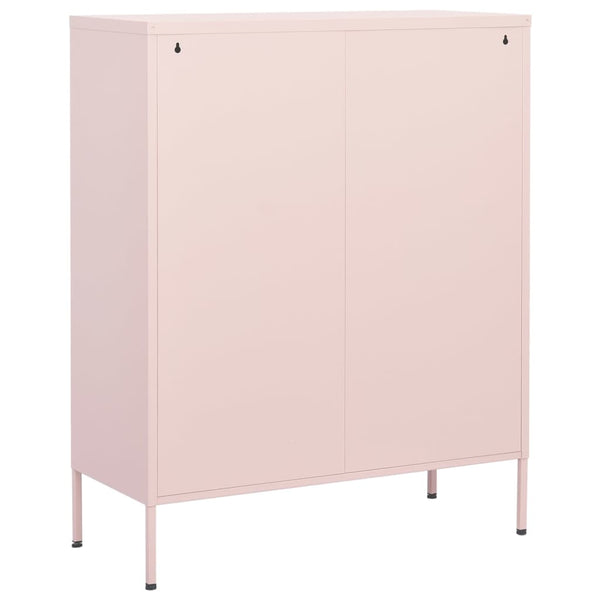 Rosa Vorratsschrank Firinel 80x35x101,5cm (Stahl)