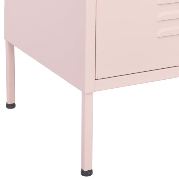 Rosa Vorratsschrank Firinel 80x35x101,5cm (Stahl)
