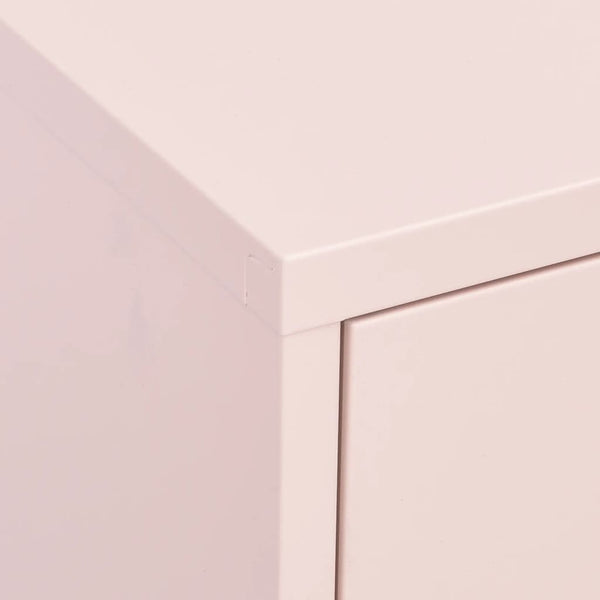 Rosa Vorratsschrank Firinel 80x35x101,5cm (Stahl)