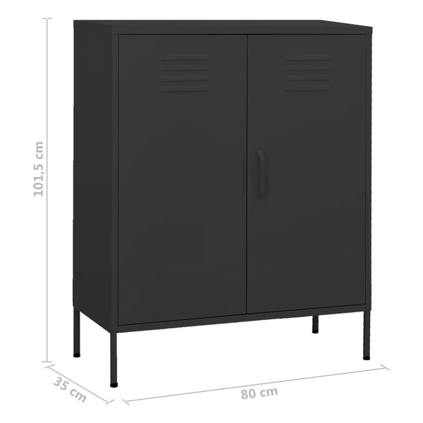 Antrasiitti varastokaappi Firinel 80x35x101,5cm (teräs)