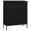 Schwarzer Lagerschrank Firinel 80x35x101,5cm (Stahl)