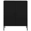 Schwarzer Lagerschrank Firinel 80x35x101,5cm (Stahl)