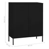 Schwarzer Lagerschrank Firinel 80x35x101,5cm (Stahl)