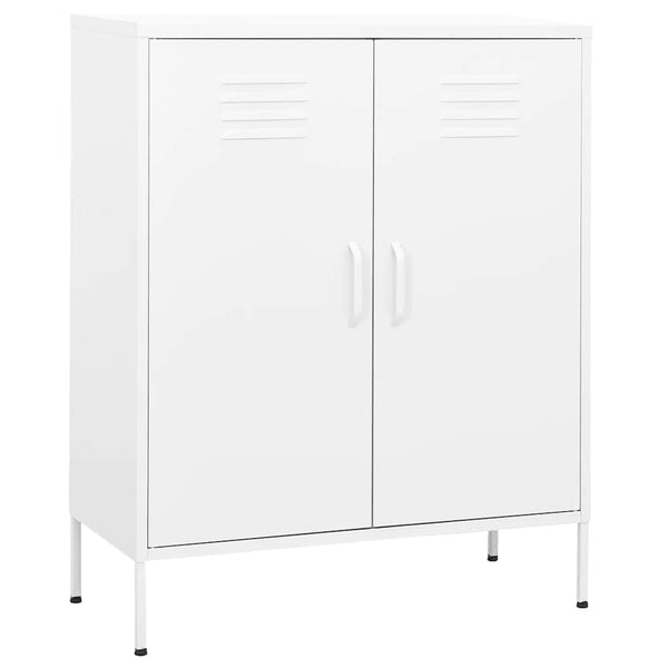 Weißer Lagerschrank Firinel 80x35x101,5cm (Stahl)