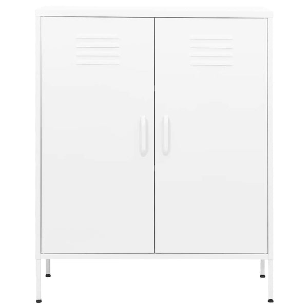 Weißer Lagerschrank Firinel 80x35x101,5cm (Stahl)
