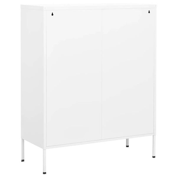 Weißer Lagerschrank Firinel 80x35x101,5cm (Stahl)