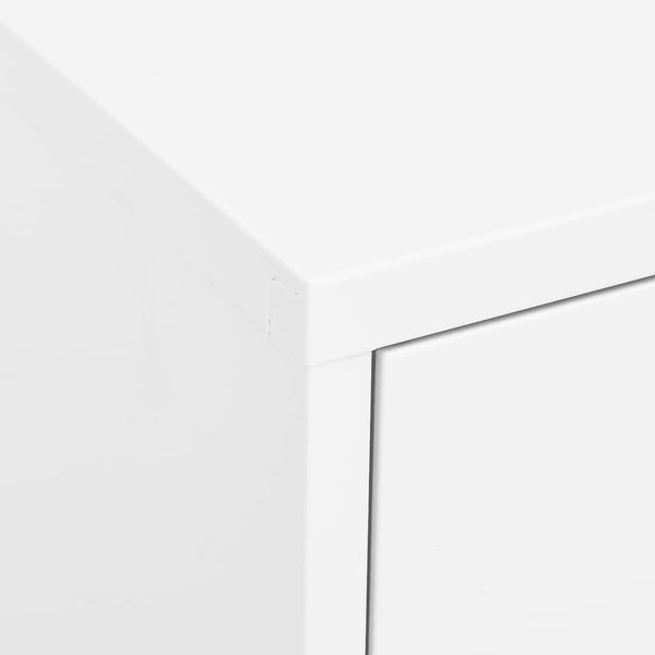 Weißer Lagerschrank Firinel 80x35x101,5cm (Stahl)