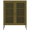 Olivgrüner Lagerschrank Afilie 80x35x101,5cm (Stahl)