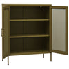 Olivgrüner Lagerschrank Afilie 80x35x101,5cm (Stahl)