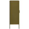 Olivgrüner Lagerschrank Afilie 80x35x101,5cm (Stahl)