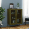 Olivgrüner Lagerschrank Afilie 80x35x101,5cm (Stahl)