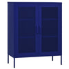 Marineblauer Lagerschrank Afilie 80x35x101,5cm (Stahl)