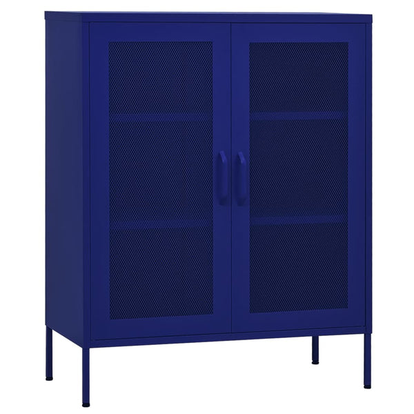 Marineblauer Lagerschrank Afilie 80x35x101,5cm (Stahl)