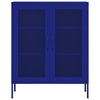 Marineblauer Lagerschrank Afilie 80x35x101,5cm (Stahl)