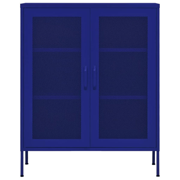 Marineblauer Lagerschrank Afilie 80x35x101,5cm (Stahl)