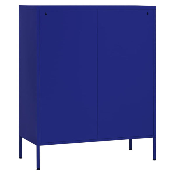 Marineblauer Lagerschrank Afilie 80x35x101,5cm (Stahl)