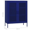 Marineblauer Lagerschrank Afilie 80x35x101,5cm (Stahl)