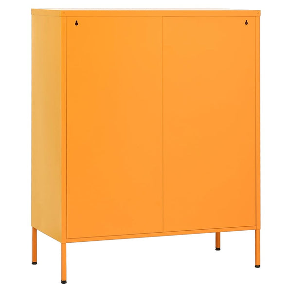Senfgelber Lagerschrank Afilie 80x35x101,5cm (Stahl)