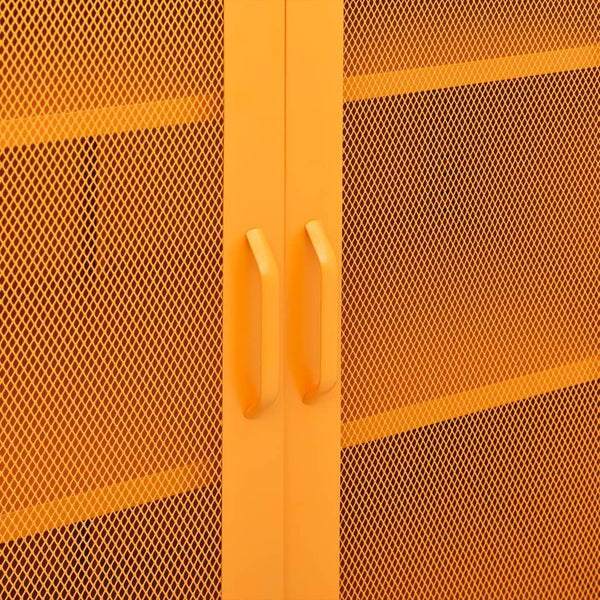 Senfgelber Lagerschrank Afilie 80x35x101,5cm (Stahl)