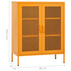 Senfgelber Lagerschrank Afilie 80x35x101,5cm (Stahl)
