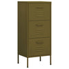 Olivgrüner Lagerschrank Teodosie 42,5x35x101,5cm (Stahl)