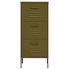 Olivgrüner Lagerschrank Teodosie 42,5x35x101,5cm (Stahl)