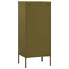Olivgrüner Lagerschrank Teodosie 42,5x35x101,5cm (Stahl)
