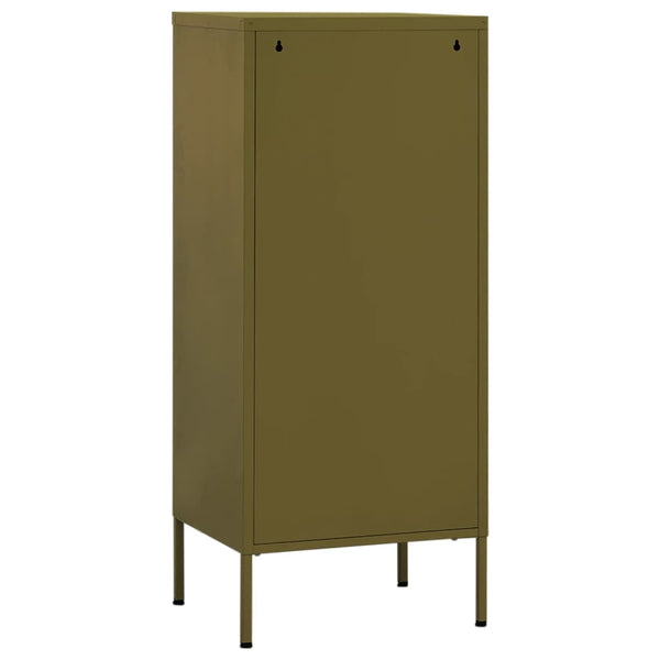 Olivgrüner Lagerschrank Teodosie 42,5x35x101,5cm (Stahl)