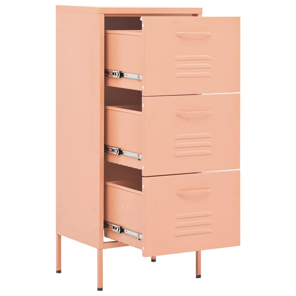 Rosa Lagerschrank Teodosie 42,5x35x101,5cm (Stahl)