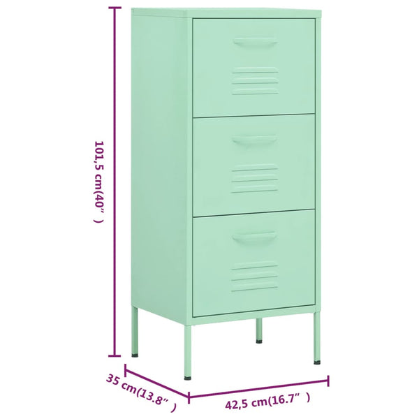Minttu Lagerschrank Teodosie 42,5x35x101,5cm (Stahl)
