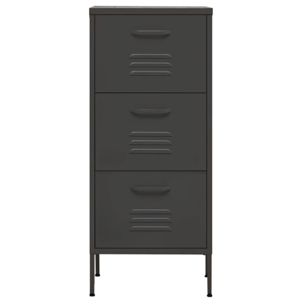 Anthrazitfarbener Vorratsschrank Teodosie 42,5x35x101,5cm (Stahl)