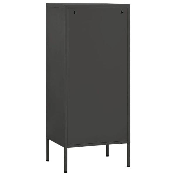 Anthrazitfarbener Vorratsschrank Teodosie 42,5x35x101,5cm (Stahl)