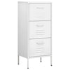 Weißer Lagerschrank Teodosie 42,5x35x101,5cm (Stahl)
