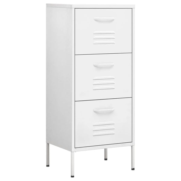 Weißer Lagerschrank Teodosie 42,5x35x101,5cm (Stahl)