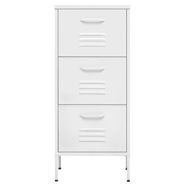 Weißer Lagerschrank Teodosie 42,5x35x101,5cm (Stahl)