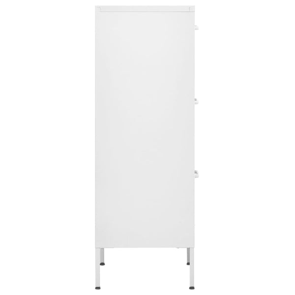 Weißer Lagerschrank Teodosie 42,5x35x101,5cm (Stahl)