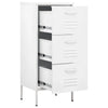 Weißer Lagerschrank Teodosie 42,5x35x101,5cm (Stahl)