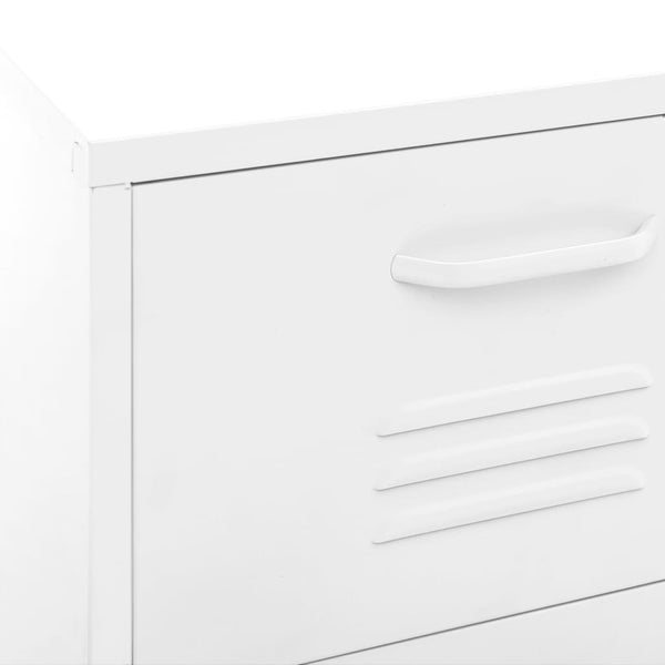 Weißer Lagerschrank Teodosie 42,5x35x101,5cm (Stahl)