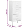 Weißer Lagerschrank Teodosie 42,5x35x101,5cm (Stahl)