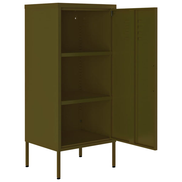 Olivgrüner Lagerschrank Genioara 42,5x35x101,5cm (Stahl)