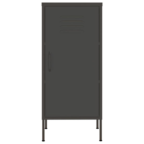Anthrazitfarbener Vorratsschrank Genioara 42,5x35x101,5cm (Stahl)