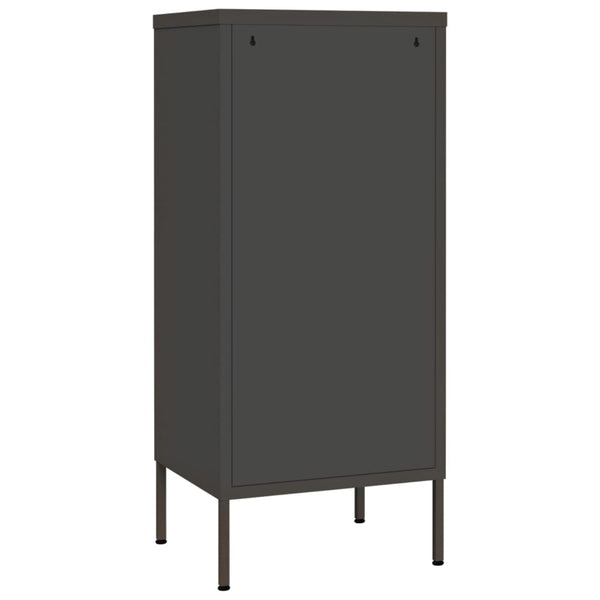 Anthrazitfarbener Vorratsschrank Genioara 42,5x35x101,5cm (Stahl)