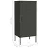 Anthrazitfarbener Vorratsschrank Genioara 42,5x35x101,5cm (Stahl)