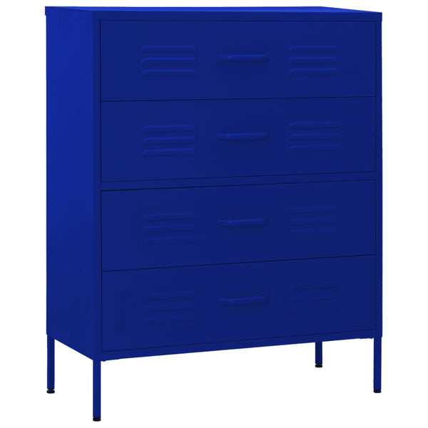Laivastonsininen lipasto Andel 80x35x101,5cm (teräs)