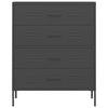 Antrasiitti lipasto Andel 80x35x101,5cm (teräs)